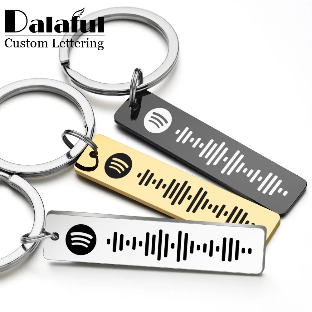 Móc khóa Spotify khắc tên và b - đánh giá và giá Initial Ring Custom
