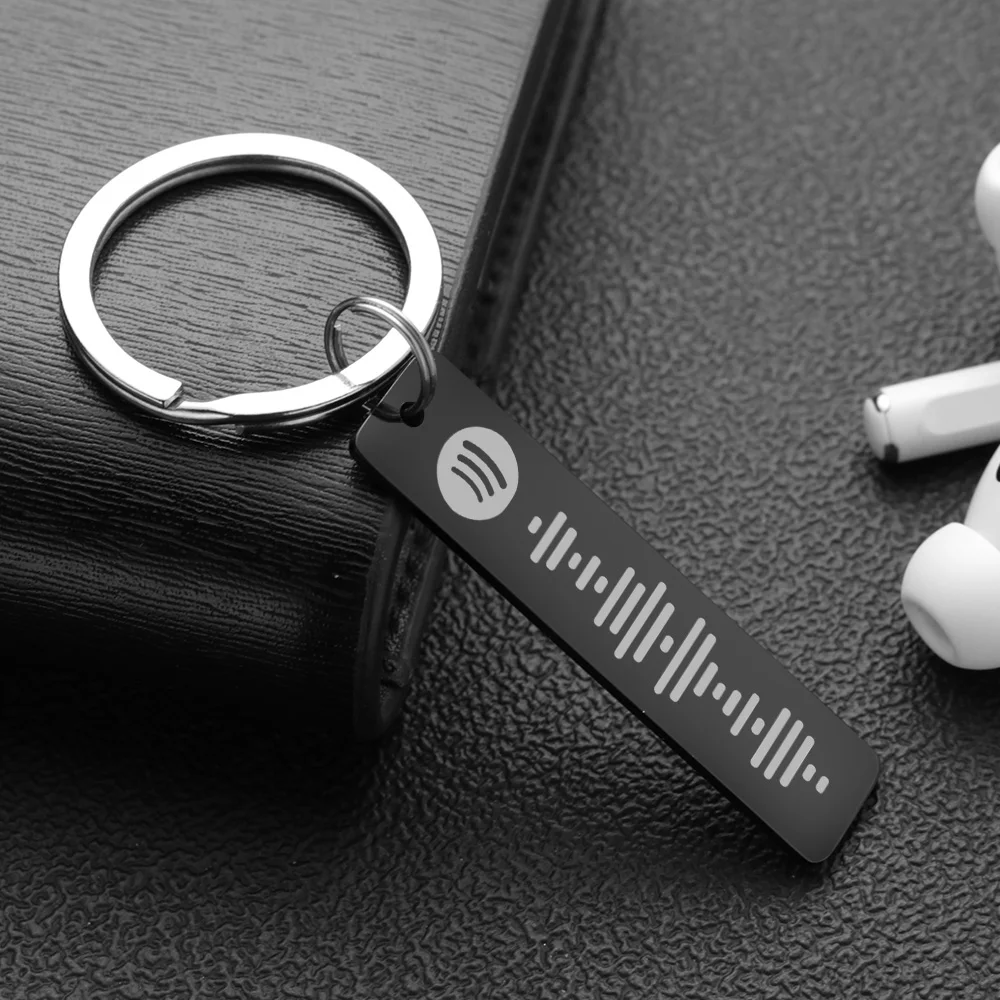 Móc khóa Spotify khắc tên và b - đánh giá và giá Initial Ring Custom