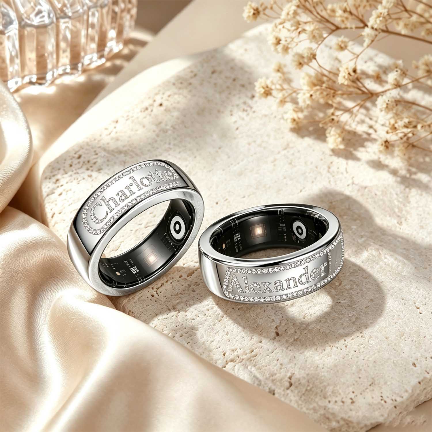 Qitian Custom Name Smart Ring  - đánh giá và giá Initial Ring Custom