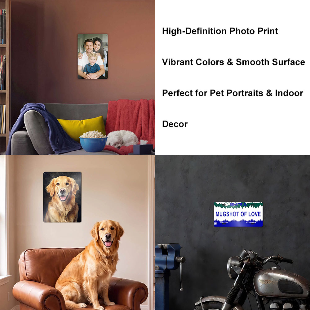 Biển hiệu kim loại nhôm tùy ch - đánh giá và giá Pet Portrait Custom