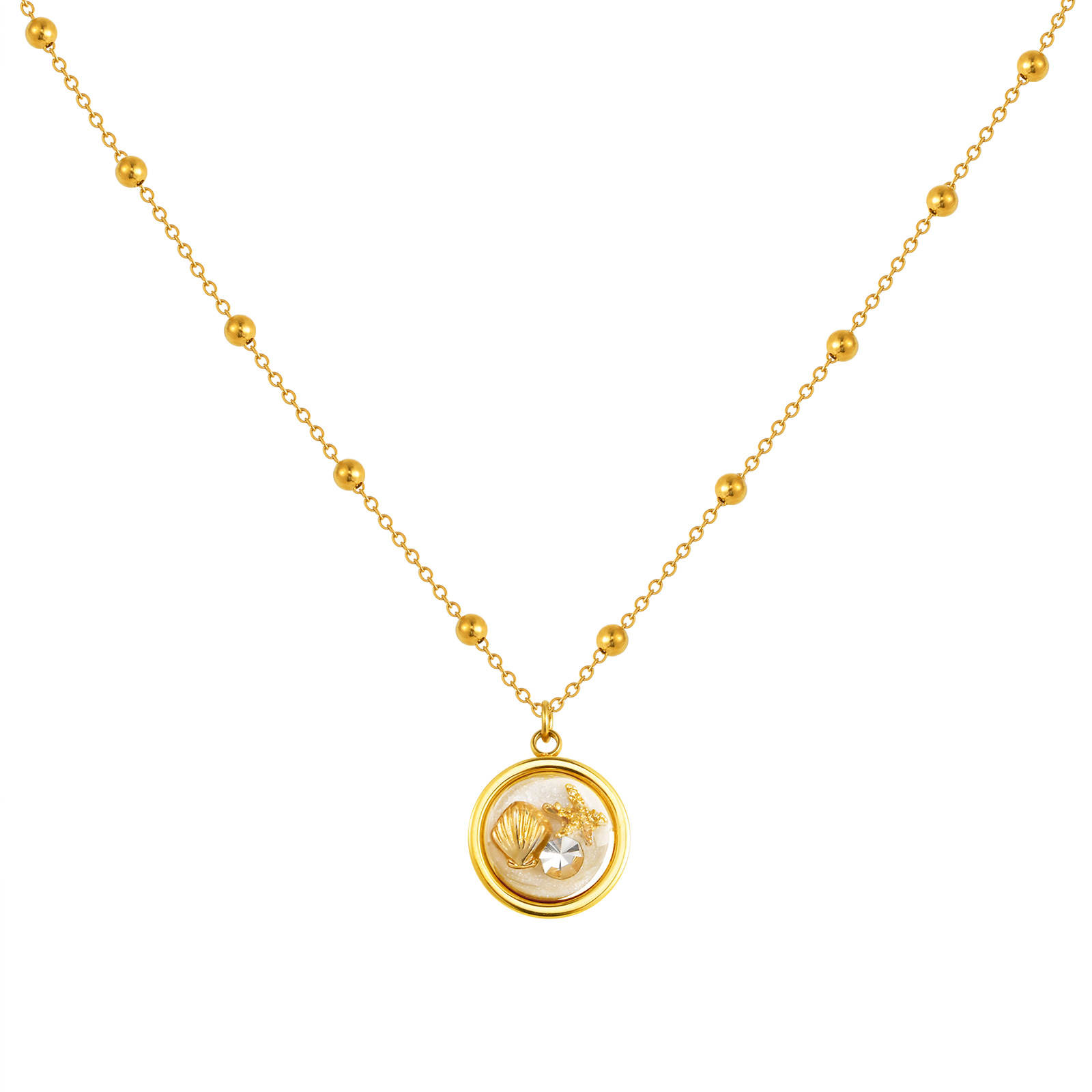 Women's Round Necklace with Sh - đánh giá và giá Birth Flower Necklace