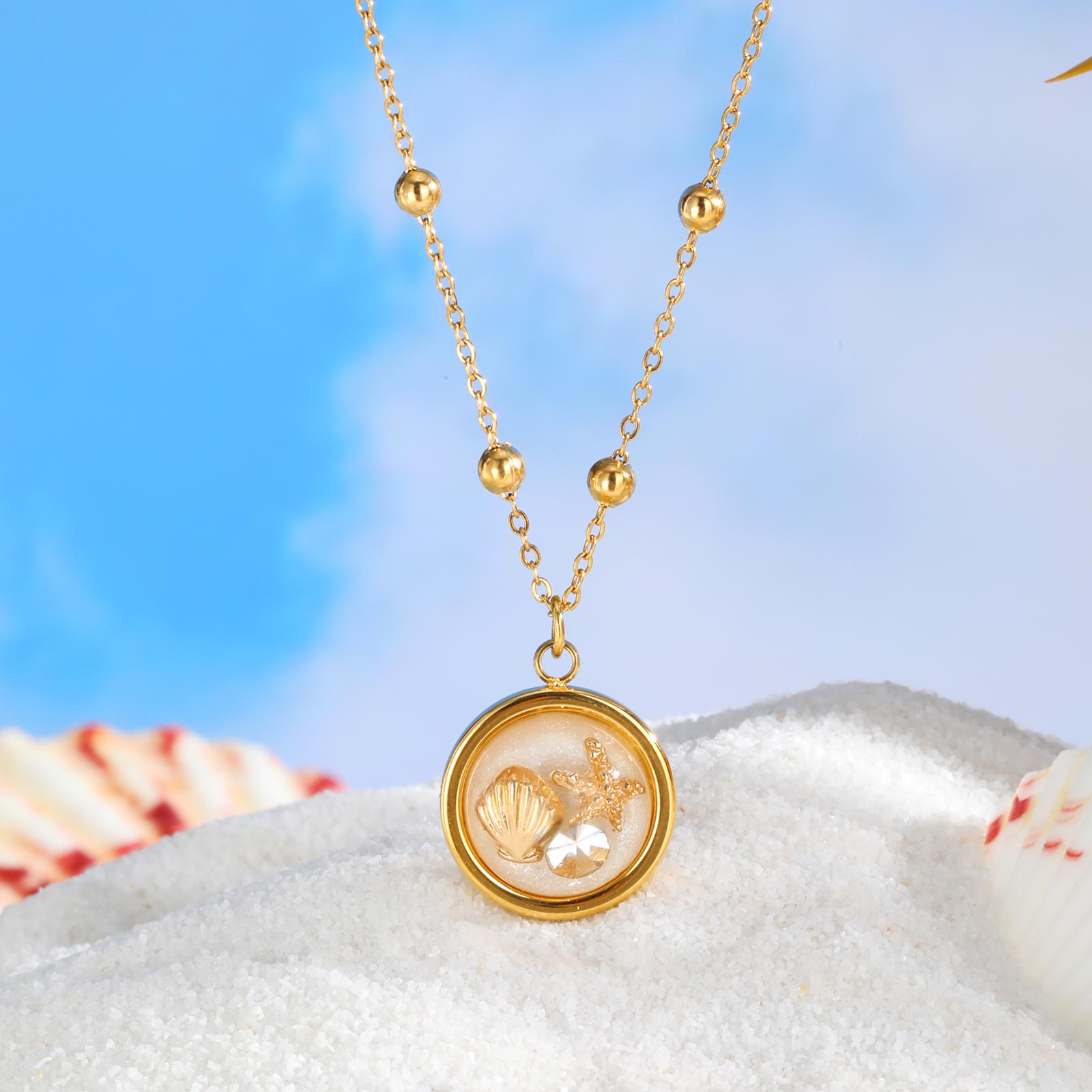 Women's Round Necklace with Sh - đánh giá và giá Birth Flower Necklace